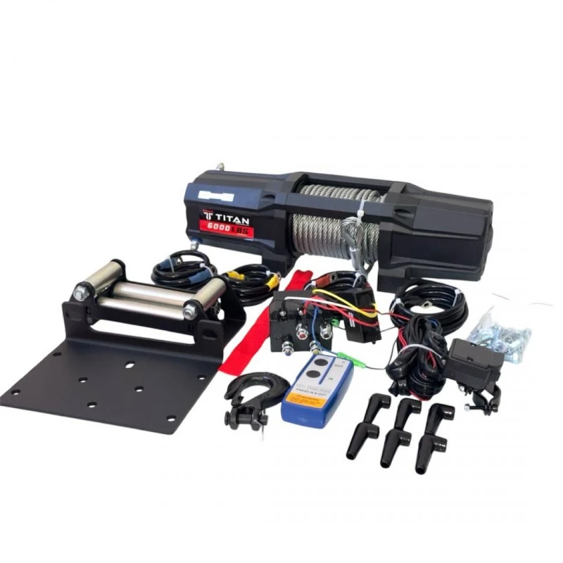 Лебедка Titan, 6000 либри, 12V, електрическа, 2721 kg, 2.2KW
