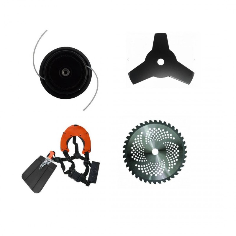 Моторна коса с прав прът Greenyard ,52 куб.см,9 аксесоара подарък