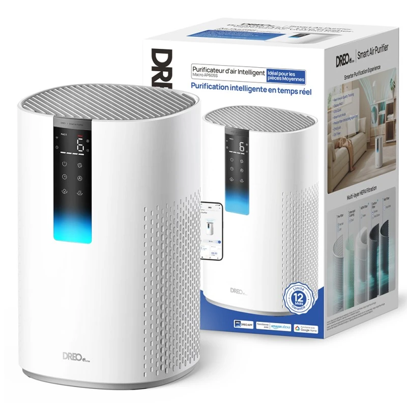 DREO Macro 605S, до 17-20 м2, 5-степенна филтрация