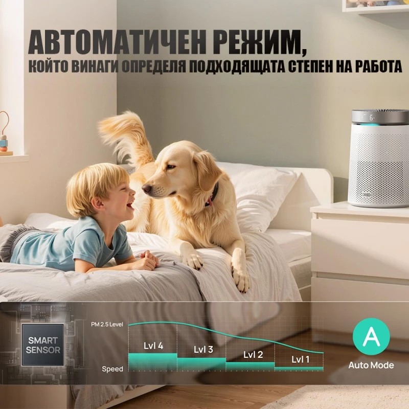 DREO Macro 606, до 15-17 м2, 5-степенна филтрация