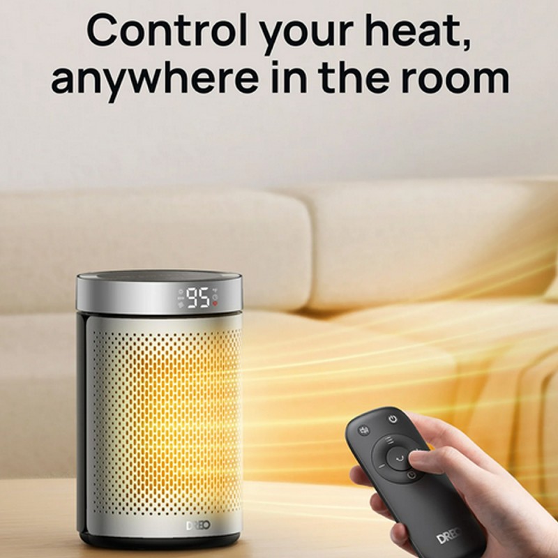 DREO Atom 416, 1500W, до 20 кв.м, 8-степенна надеждна защита