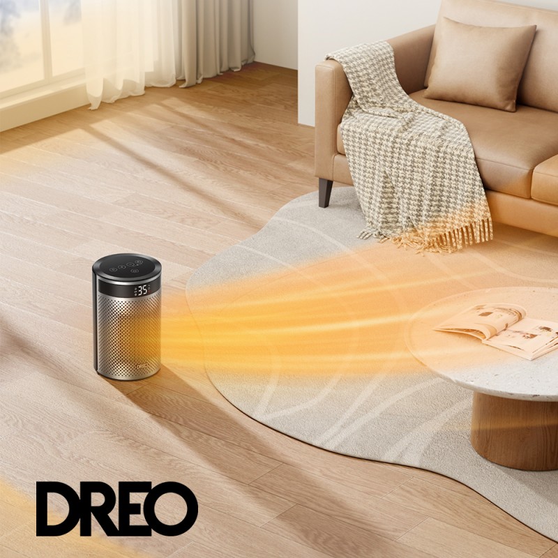 DREO Atom 416, 1500W, до 20 кв.м, 8-степенна надеждна защита