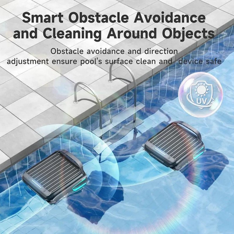 Соларен / DC скимер за почистване на повърхността на водата на басейни Wybot F1