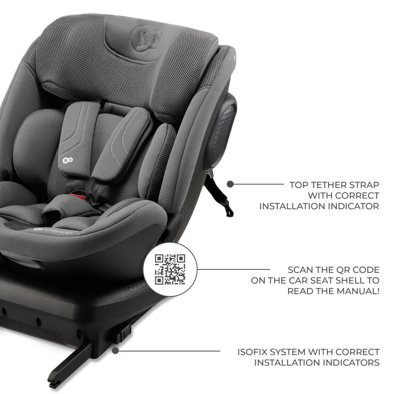 Kinderkraft XPEDITION 3 столче за кола i-Size GREY