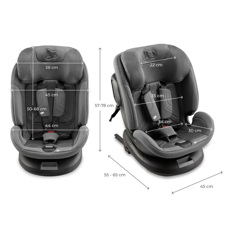 Kinderkraft XPEDITION 3 столче за кола i-Size GREY