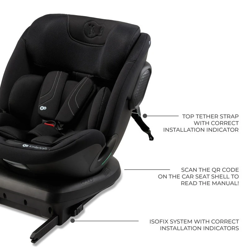 Kinderkraft XPEDITION 3 столче за кола i-Size BLACK