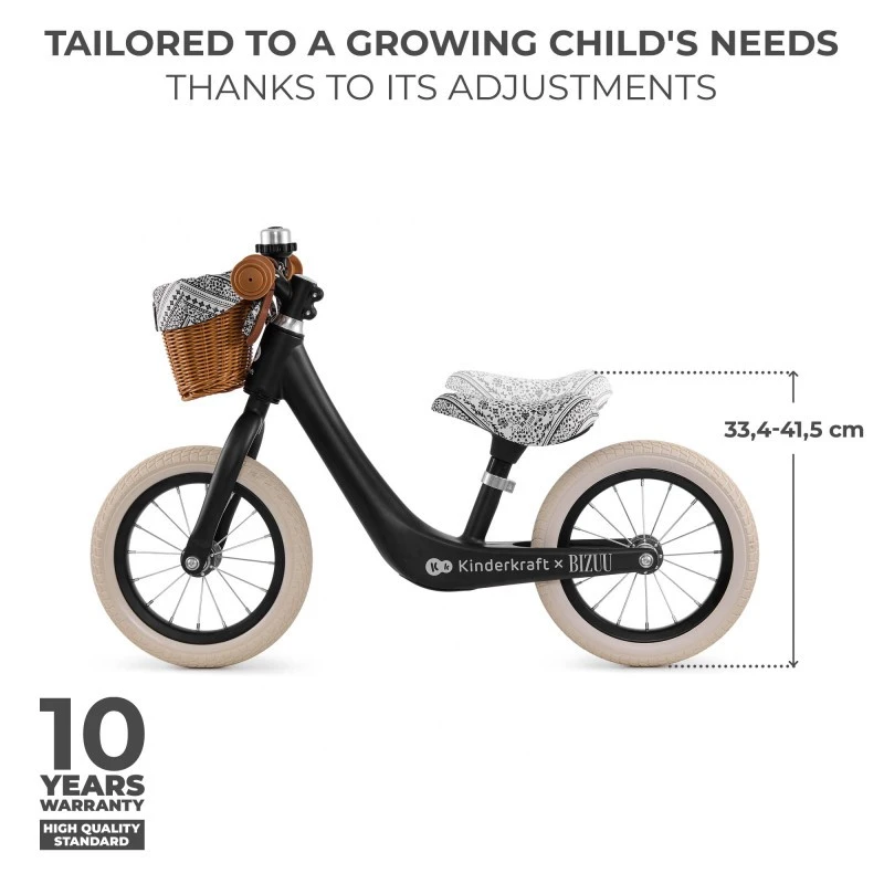 Kinderkraft RAPID 2 колело за баланс BIZUU BLACK
