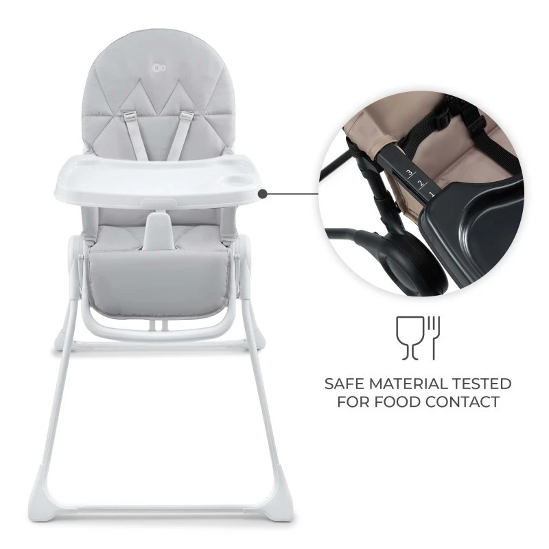 Kinderkraft BINCI столче за хранене LIGHT GREY