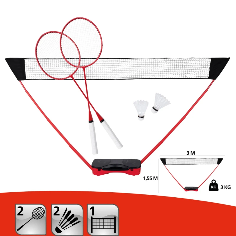 Donnay комплект за бадминтон с 2 ракети