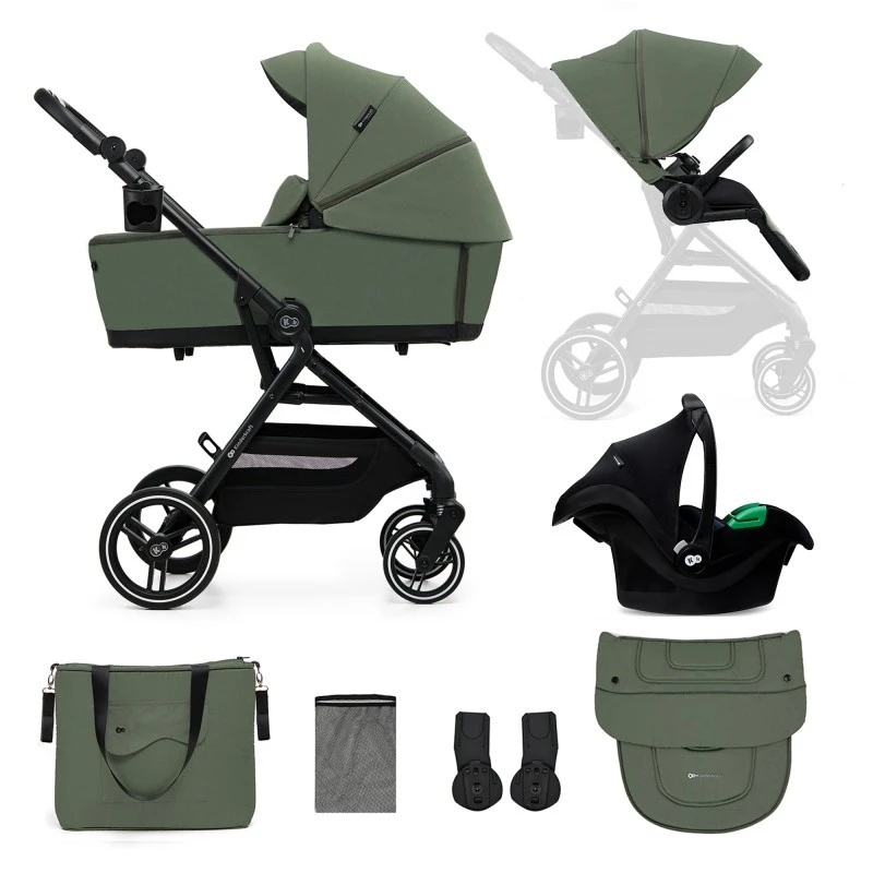 Kinderkraft YOXI бебешка количка 3в1 MYSTIC GREEN