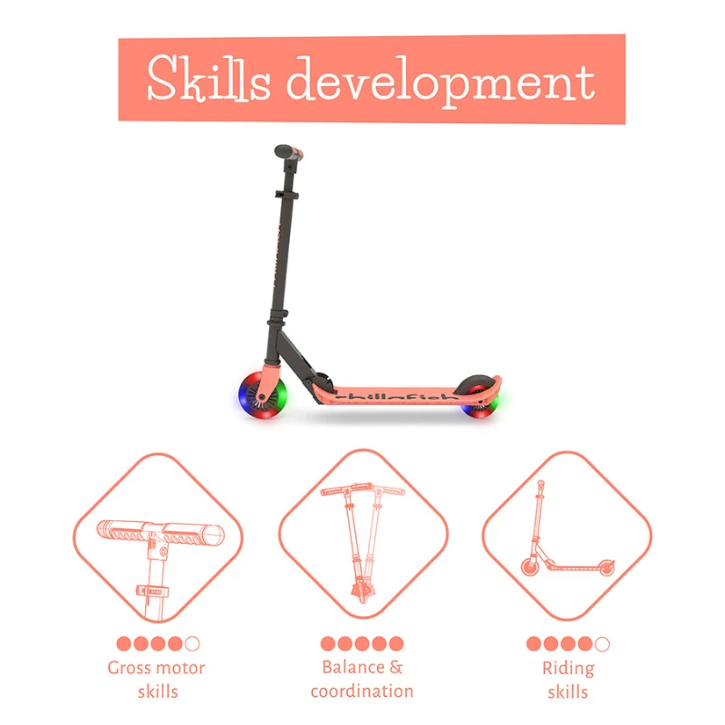 Chillafish Flexxi Glow CPFM04FLA сгъваема тротинетка Flamingo