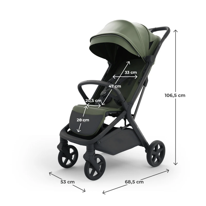 Kinderkraft NUBI 3 бебешка количка MYSTIC GREEN