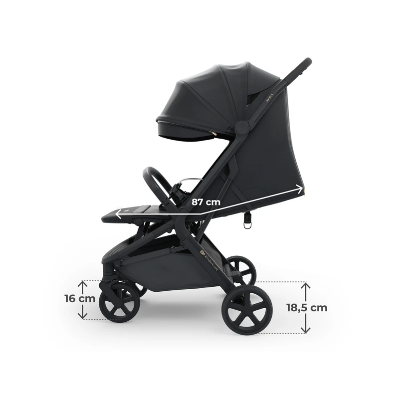 Kinderkraft NUBI 3 бебешка количка MIDNIGHT BLACK