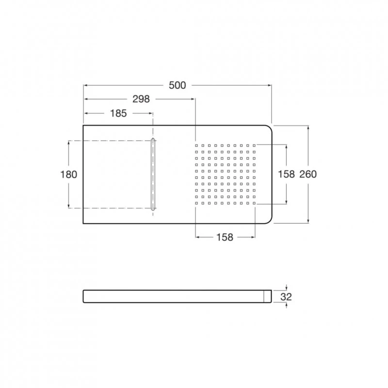 Душ глава Roca Puzzle A5A9978C00, Неръждаема стомана, С каскада, 2 Функции, Монтаж на стена