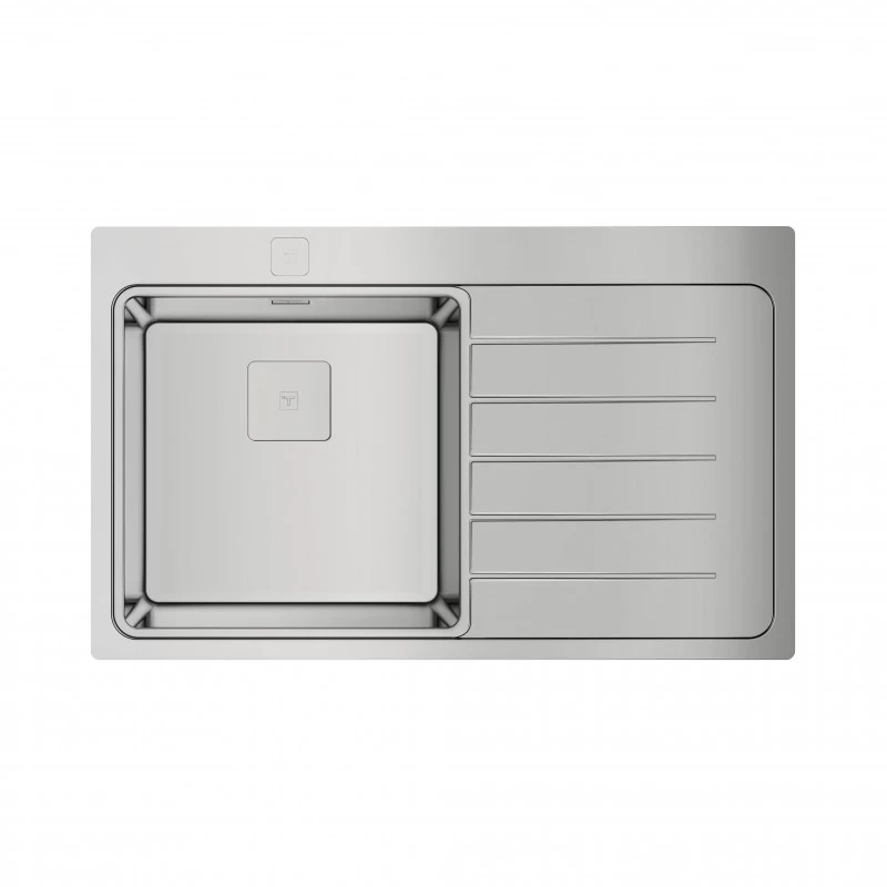 Кухненска мивка Teka Maestro Zenit RS15 1C 1E 115100003, Иноксова, За вграждане, Гладка, Десен отцедник, За шкаф 50 см