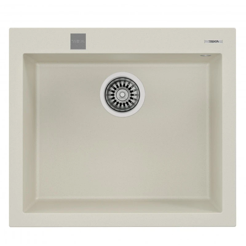 Кухненска мивка Teka Maestro ForSquare 50.40 TG 115230008, Гранитна, За вграждане, Авт. клапан, За шкаф 60 см, Крем