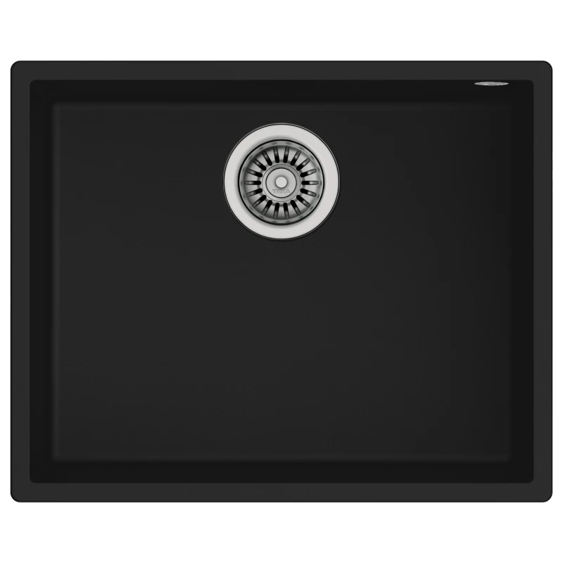 Кухненска мивка Teka Maestro Square 50.40 TG 115230020, Гранитна, За вграждане, Подплотова, За шкаф 60 см, Черна