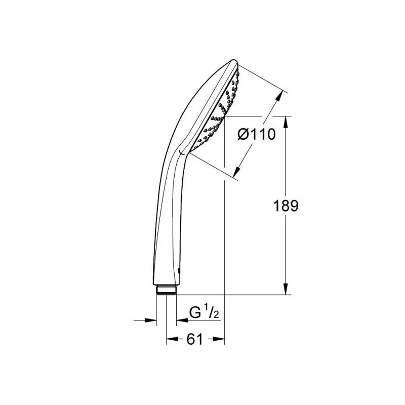 Ръчен душ Grohe Euphoria mono, 110мм, 1 Функция Rain