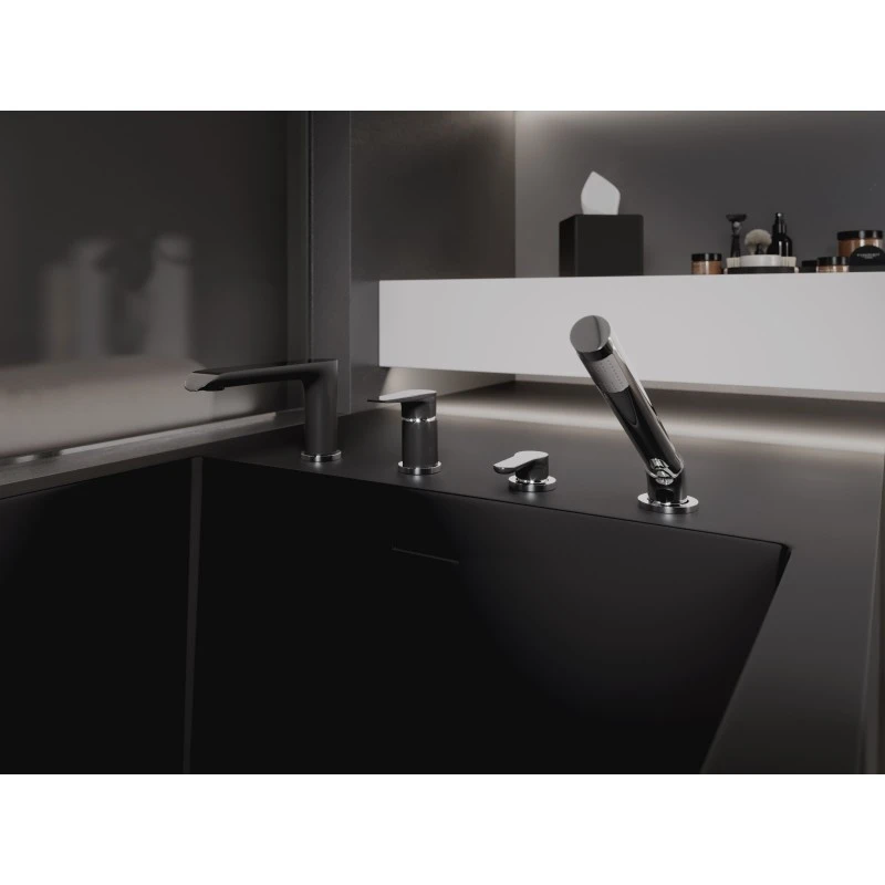 Смесител Ferro Adore Black/Chrome FERBDR11ABLC,  За вана,  Черен мат и Хром