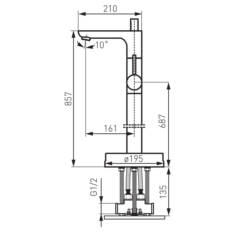 Смесител Ferro Fiesta FERBFI11F,  За вана,  Хром