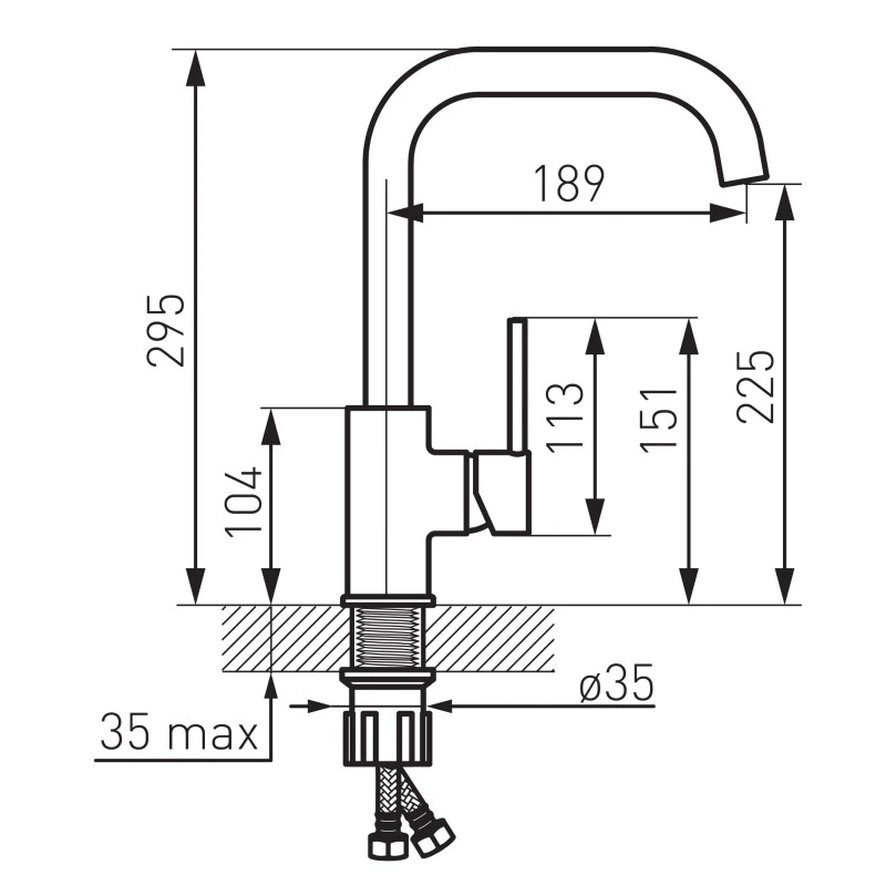 Смесител Ferro Freya FERBFR42S,  Кухненски,  пясък