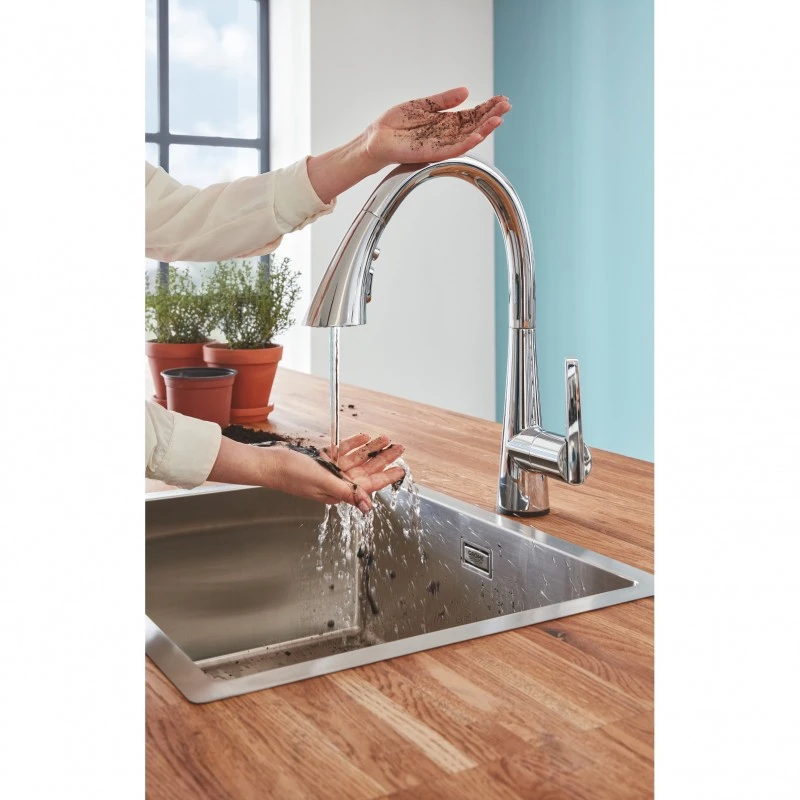 Смесител Grohe Zedra Touch 30219002  Кухненски  Електронен