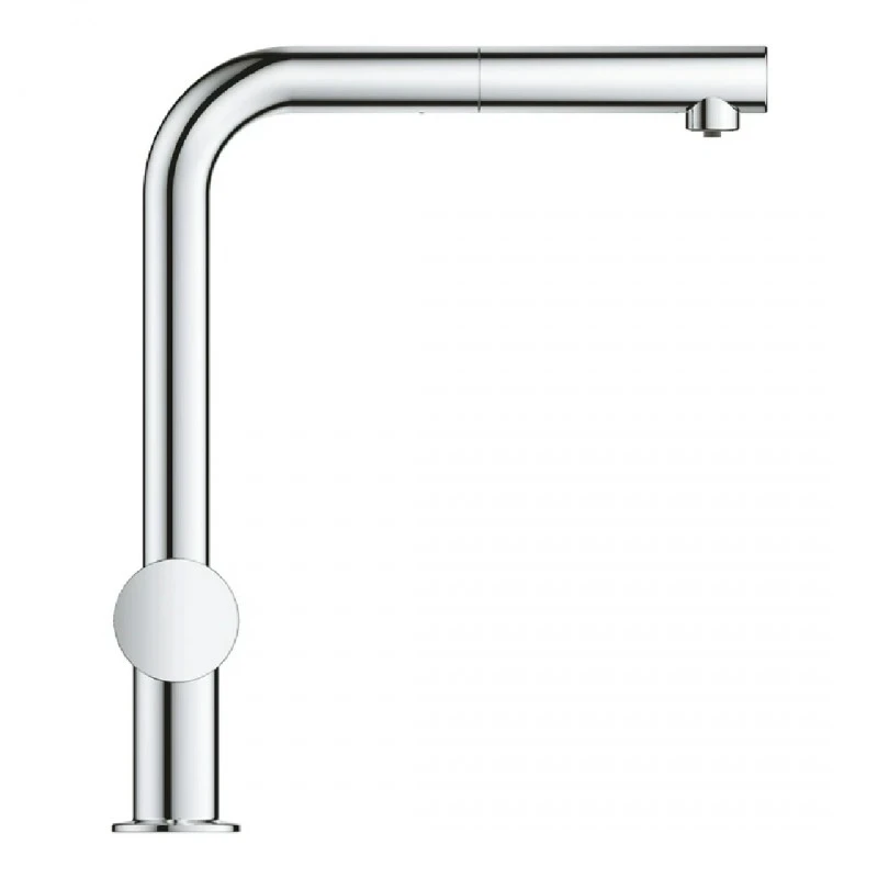 Смесител Grohe Blue Pure Minta 31721000, Стоящ, Кухненски, За филтрирана вода, Издърпващ се аератор, Цвят Хром