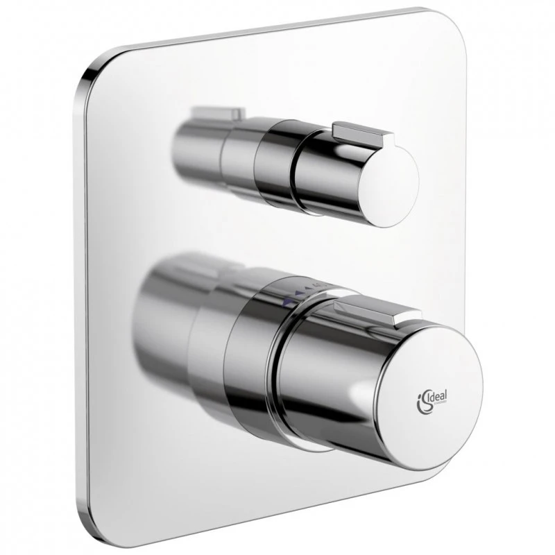 Смесител Ideal Standard Tonic II A6334AA, Стенен, Термостатен, За душ, За вграждане, Само външна част, Цвят Хром