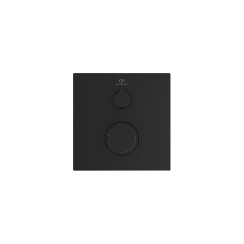 Смесител Ideal Standard Ceratherm C100 A6956XG, Стенен, За душ, Термостатен, За вграждане, Само външна част, Цвят Черна Коприна (мат)