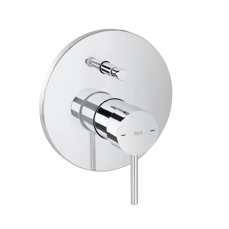 Смесител Roca Lanta A5A0B11C00, Стенен, За вана/душ, За вграждане, Комплект с вътрешно тяло RocaBox A525869403, Цвят Хром