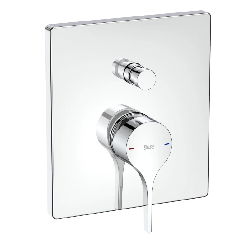 Смесител Roca Insignia A5A0B3AC00, Стенен, За вана/душ, За вграждане, Комплект с вътрешно тяло RocaBox A525869403, Цвят Хром