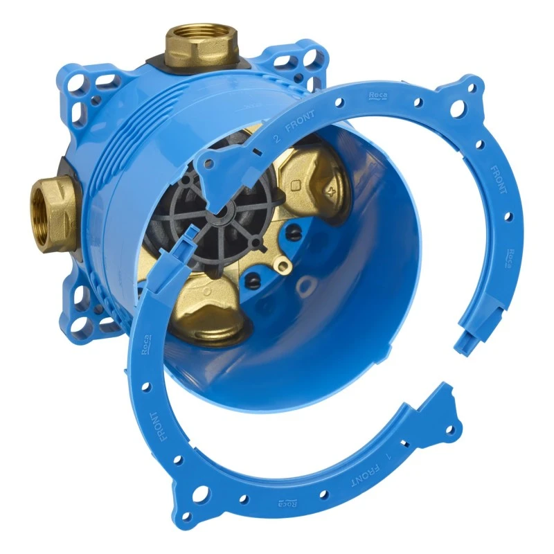 Смесител Roca Insignia A5A0B3AC00, Стенен, За вана/душ, За вграждане, Комплект с вътрешно тяло RocaBox A525869403, Цвят Хром