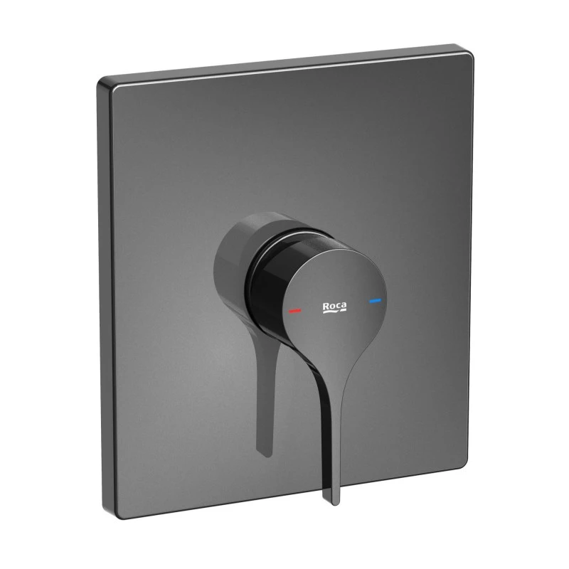 Смесител Roca Insignia A5A2B3ACN0, Стенен, За вана/душ, За вграждане, Комплект с вътрешно тяло RocaBox A525869403, Цвят Титаниево Черно