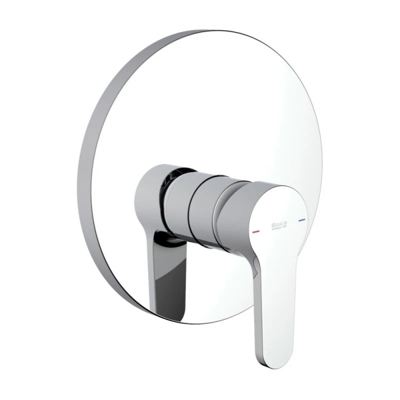 Смесител Roca Arola Round A5A2B6AC0K, Стенен, За вана/душ, За вграждане, Комплект с вътрешно тяло RocaBox A525869403, Цвят Хром