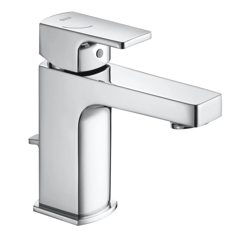 Смесител Roca L90 A5A3A01C00, Стоящ, За умивалник, С автоматичен изпразнител, Cold start, Цвят Хром