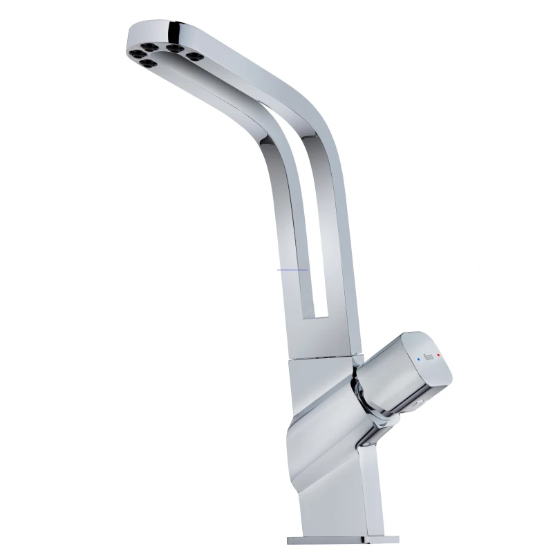 Смесител Teka Maestro Operca Ico 915 116030009, Стоящ, Кухненски, Въртящ се чучур, Цвят Хром