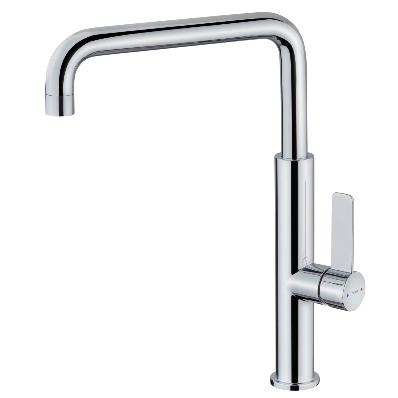 Смесител Teka Total Formentera Top Fot 994 116030029, Стоящ, Кухненски, Въртящ се чучур, Цвят Хром