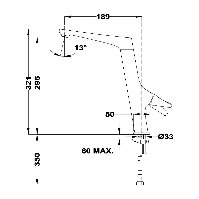 Смесител Teka Maestro Sense SE 915 116030030, Стоящ, Кухненски, Въртящ се чучур, Цвят Хром