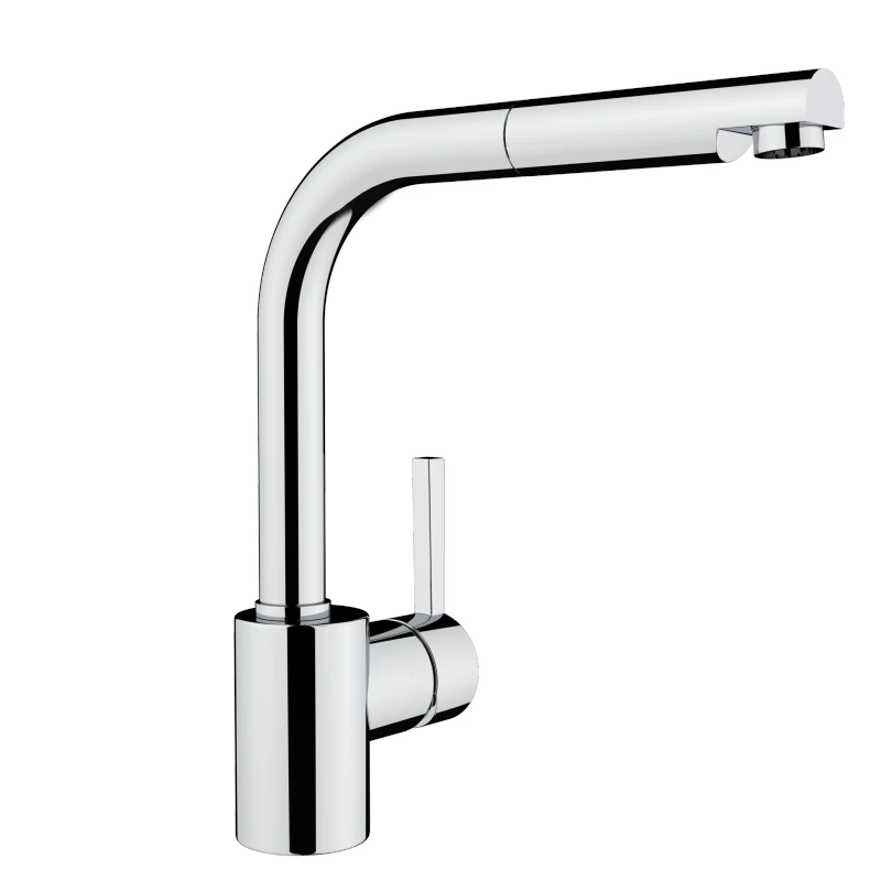 Смесител Teka Maestro Ares 938 Pull-out 239381200, Стоящ, Кухненски, Изтеглящ се душ, Въртящ се чучур, Цвят Хром