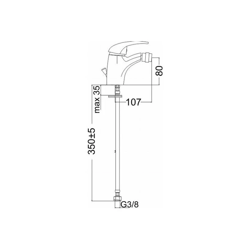 Смесител за биде Forma Vita Napoli, С автоматичен сифон
