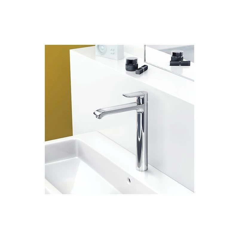 Смесител за умивалник Hansgrohe Metris 260, Висок чучур, С изпразнител