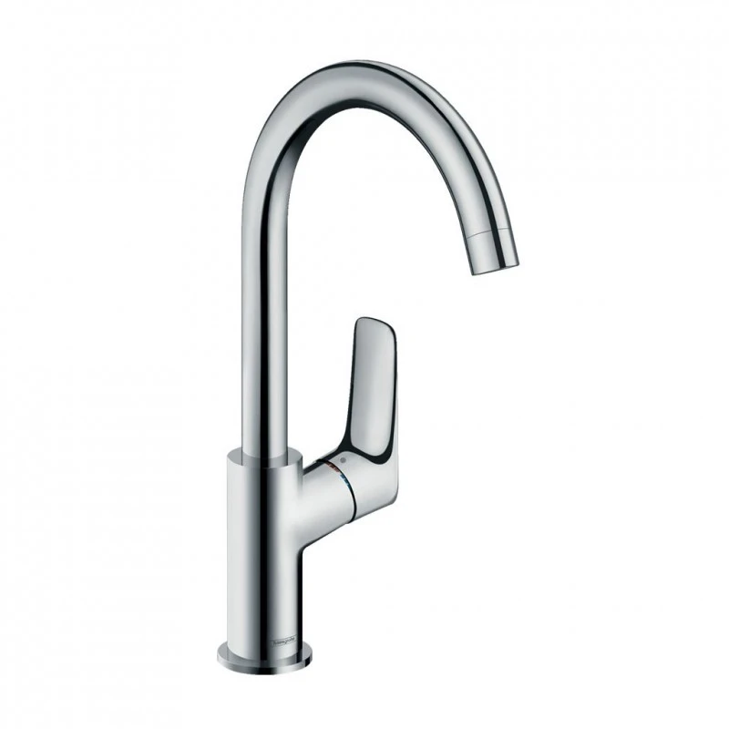 Смесител за умивалник Hansgrohe Logis 210, Въртящ се чучур, С изпразнител 