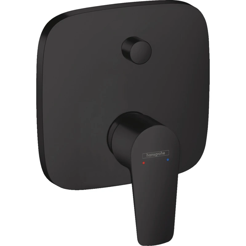Стенен смесител за вана/душ Hansgrohe Talis E, За вграждане, Само външна част, Без тяло за вграждане, Цвят черен мат