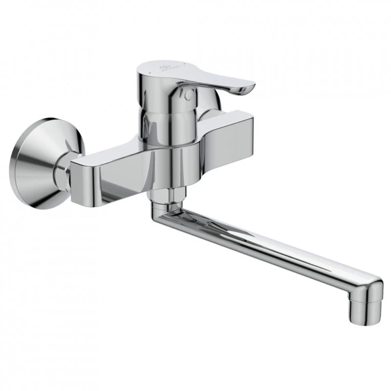 Кухненски смесител Ideal Standard Alpha, За стенен монтаж, Въртящ се чучур