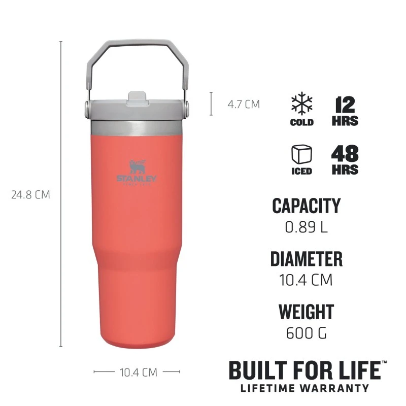 Бутилка За Вода Stanley The IceFlow™ Flip Straw Tumbler 0.89L, Червена