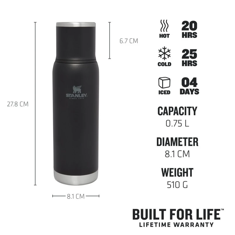 Термос Stanley The Adventure To-Go Bottle 0.75L, Черен