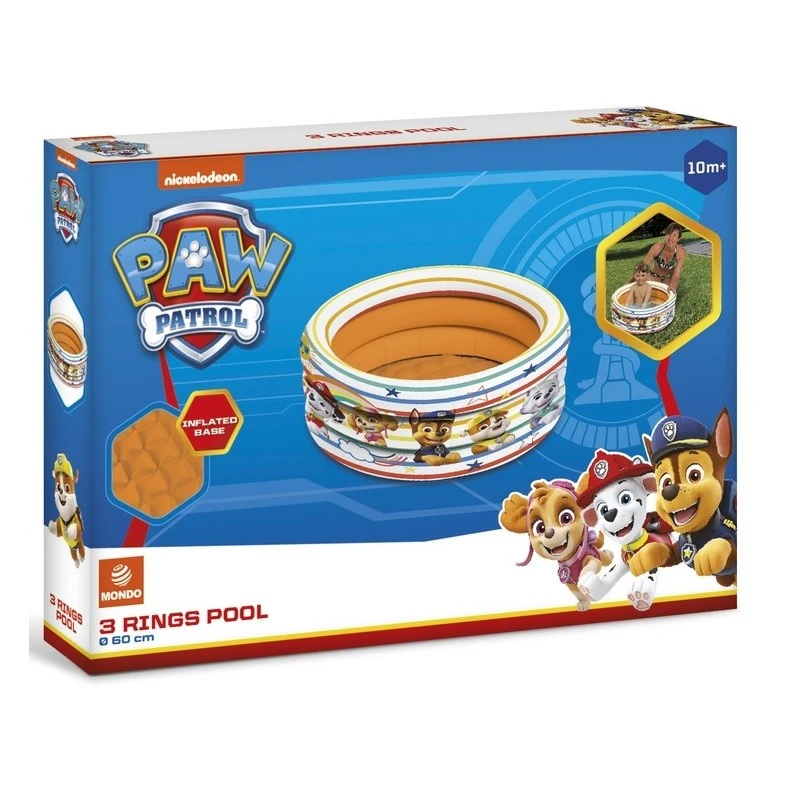 Надуваем басейн Mondo Paw Patrol, С 3 ринга, 60 см