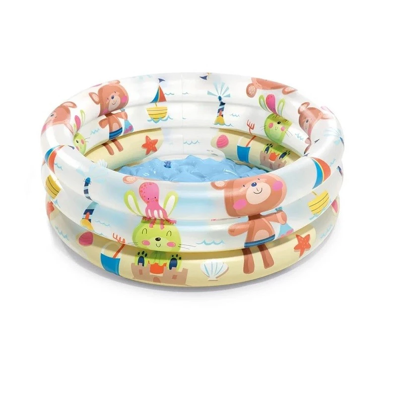 Детски надуваем басейн INTEX, Мечета, 3 ринга, Bear's baby pool, 61 х 22 см