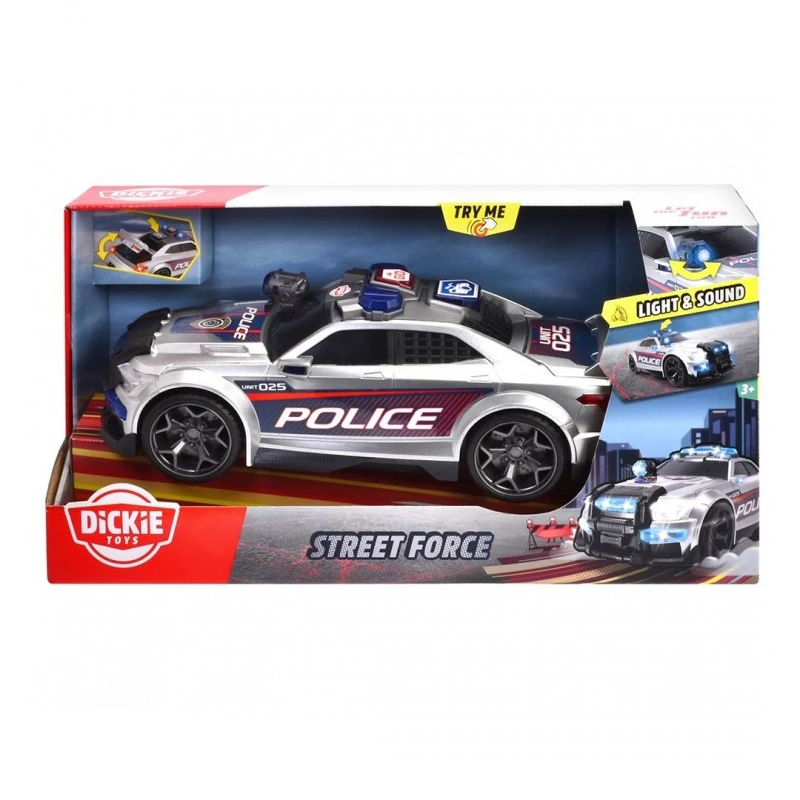 Детска играчка Dickie Toys - Полицейска кола, Със звук и светлина, 39 cm