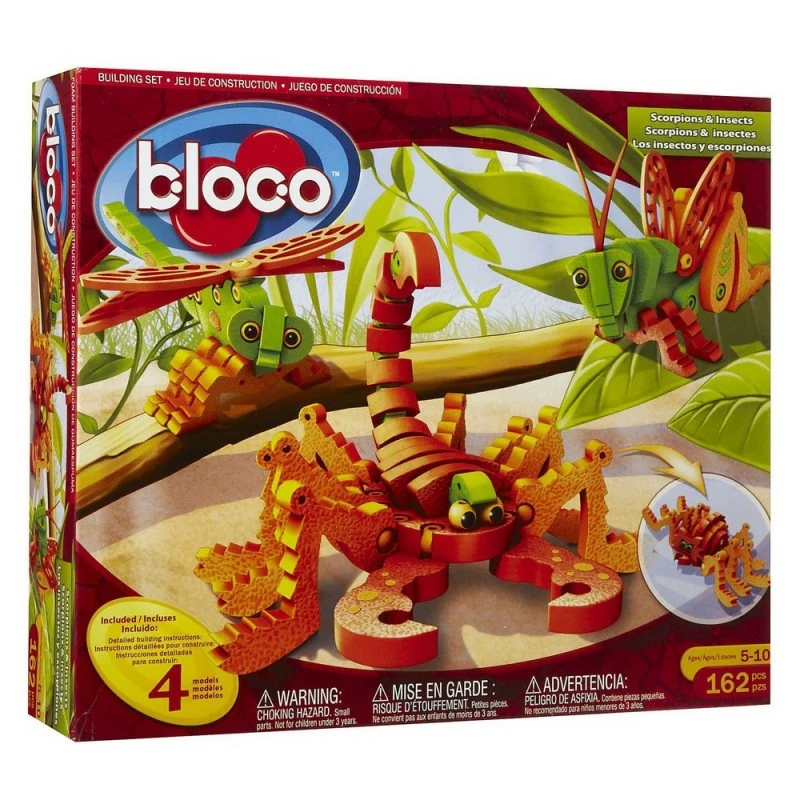 Пъзел Bloco 3D EVA, СКОРПИОНИ и НАСЕКОМИ, 162 елементи, Scorpions & Insects, 5+ години